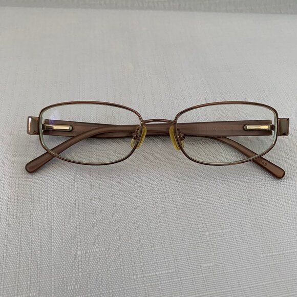 COACH Oriana 1023 Tan Pink Full Rim Eyeglass Frames Only with Case - Picture 2 of 16